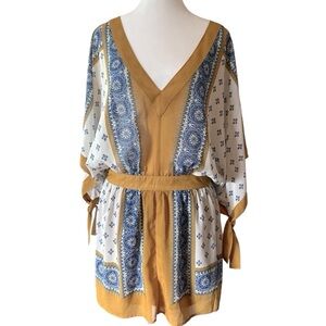Free People Santa Cruz Kimono Mini Dress Sz Small